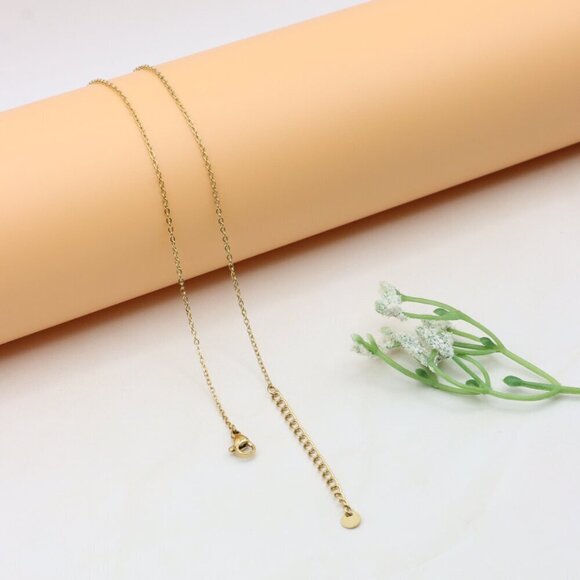 Layered Yellow Necklace with Round and Bar Pendant, Chic Design, XPNL0367 - Picture 10 of 13